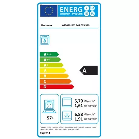 Electrolux LKG504011X tűzhely gáz