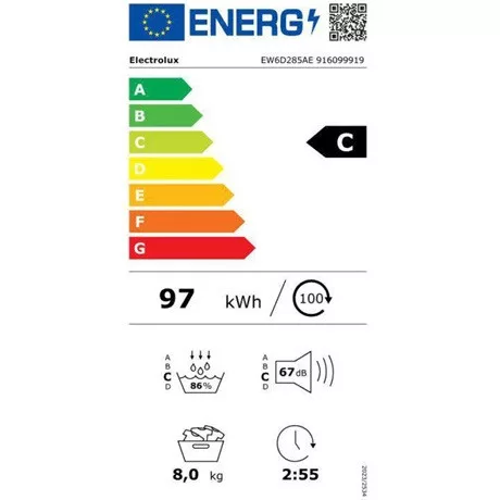 Electrolux EW6D285AE szárítógép hőszivattyús 8kg