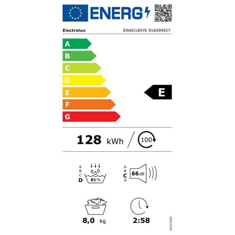 Electrolux EW6D185YE szárítógép hőszivattyús 8kg