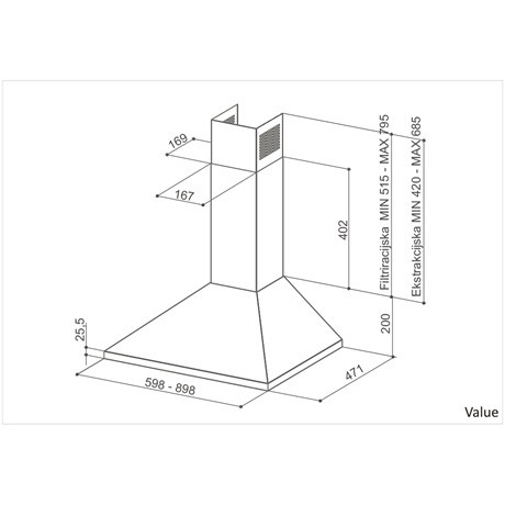 Faber VALUE SL X A60 páraelszívó