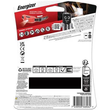 Energizer COMPACT 1LED + 2XAAA fejlámpa