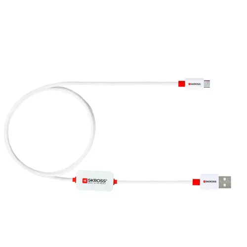 SKROSS USB kábel, töltő, szinkron, alarm (microUSB)
