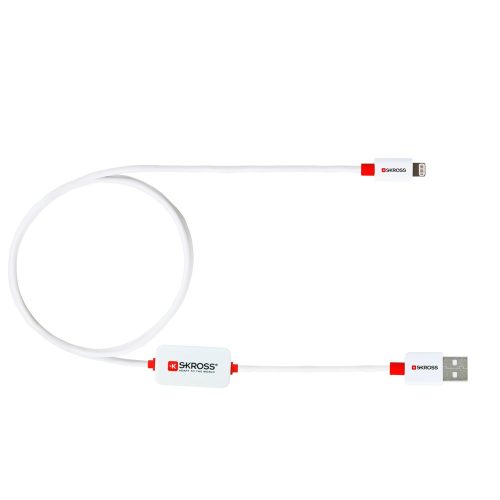 SKROSS USB kábel, töltő, szinkron, alarm (lightning) 1m