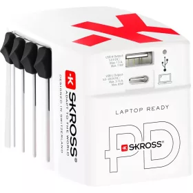   SKROSS World USB világutazó átalakító adapter, PD, (USB-C,USB-A) 65W, + USB-C kábel