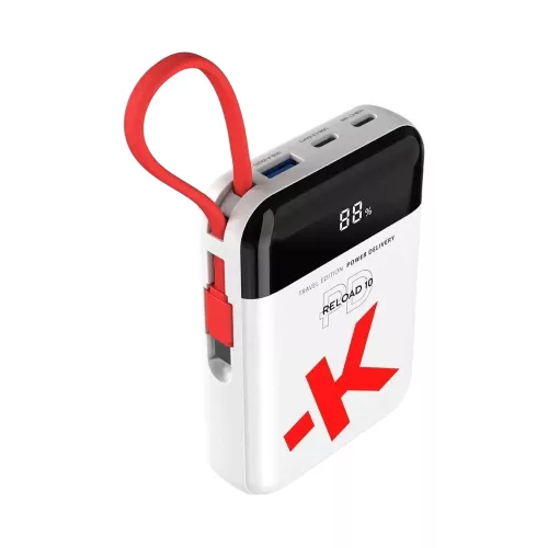 SKROSS RELOAD10 Travel / utazásra kész 10.000 mAh POWERBANK+ USB-C kábel, feltöltve