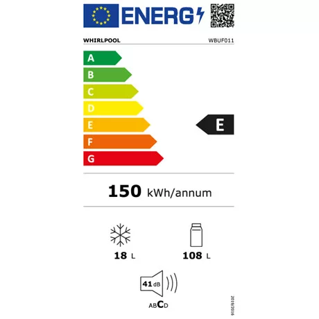 Whirlpool WBUF011 hűtő beépíthető egyajtós