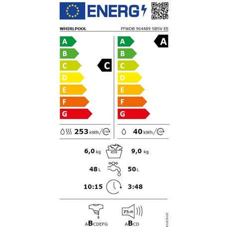 Whirlpool FFWDB 964489 SBSV EE mosó-szárítógép