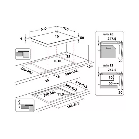 Whirlpool WS Q3560 CPNE főzőlap beépíthető indukciós