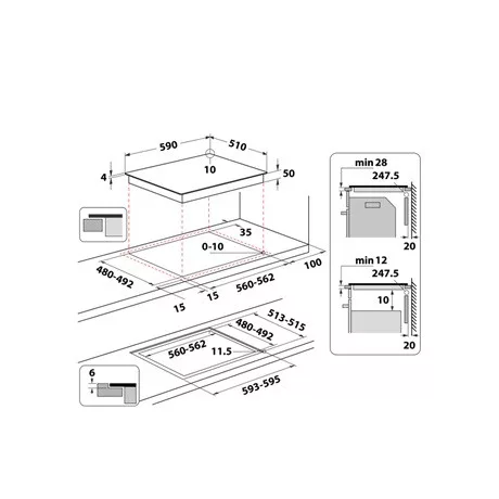 Whirlpool WTX6019DCF főzőlap beépíthető indukciós
