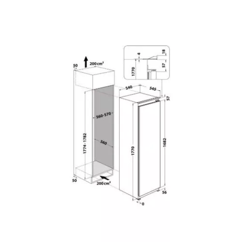 Whirlpool WHSD18F013C2 P fagyasztószekrény beépíthető 7 rekesz