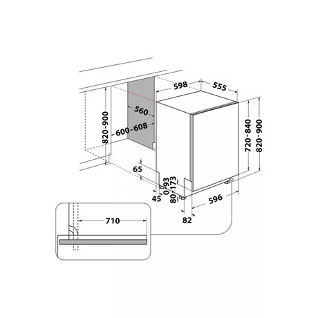 Whirlpool WH8IA15AM3TUS0 mosogatógép beépíthető 15 teríték