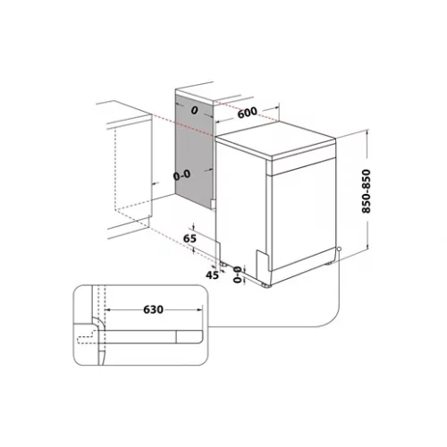 Whirlpool W8F HS61X mosogatógép 15 teríték