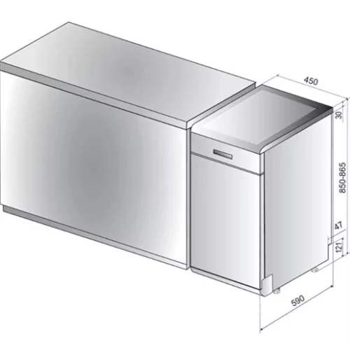 Whirlpool WSFO 3O34 PF X mosogatógép 10 teríték keskeny