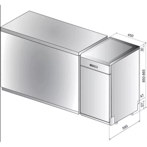 Whirlpool WSFO 3O34 PF mosogatógép 10 teríték keskeny