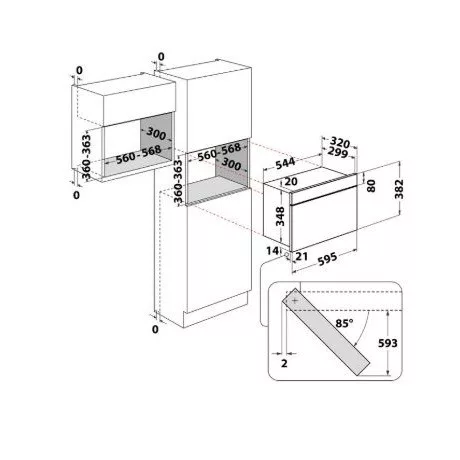 Whirlpool WMN14BB mikrohullámú sütő beépíthető