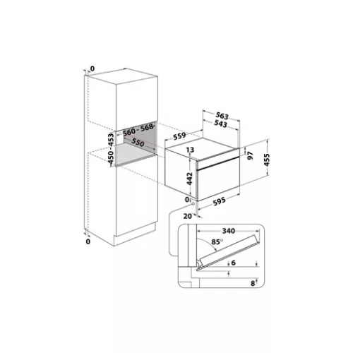 Whirlpool WCW11O7FHTSSM mikrohullámú sütő beépíthető