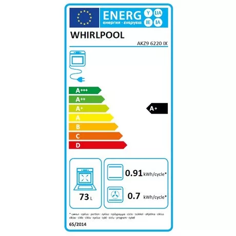 Whirlpool AKZ9 6220 IX sütő beépíthető elektromos