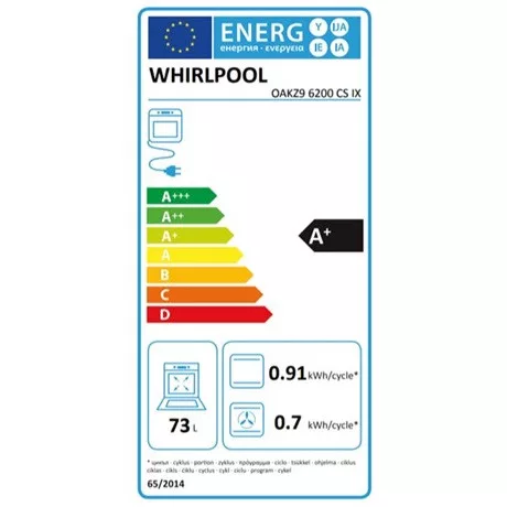 Whirlpool OAKZ9 6200 CS IX sütő beépíthető elektromos