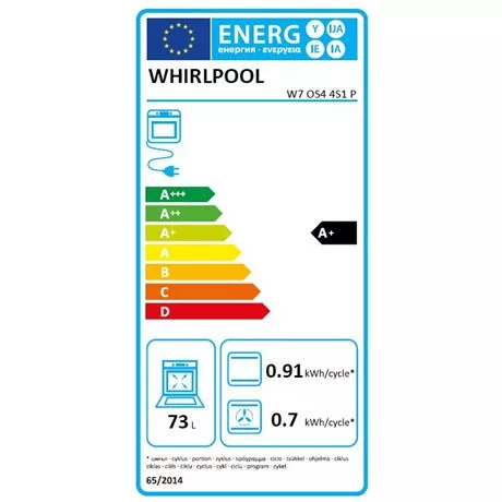 Whirlpool W7 OS4 4S1 P sütő beépíthető elektromos