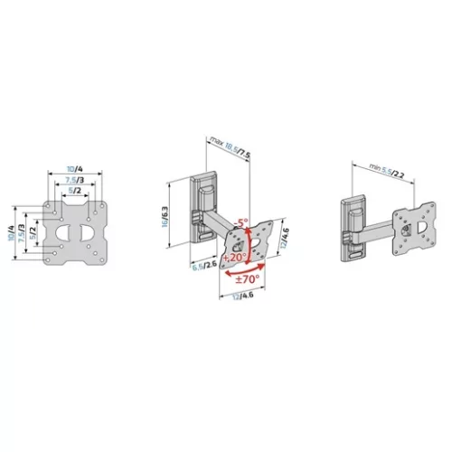 Meliconi 580457 FLATSTYLE FR100 fali konzol vesa 100
