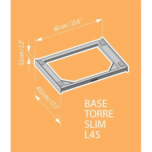 Meliconi 656116 BASE TORRE SLIM L45 összeépítő keret