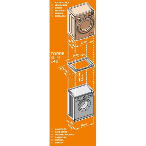 Meliconi 656116 BASE TORRE SLIM L45 összeépítő keret