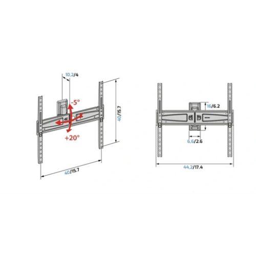 Meliconi 580470 FLATSTYLE FTR400 fali konzol dönthető vesa 400