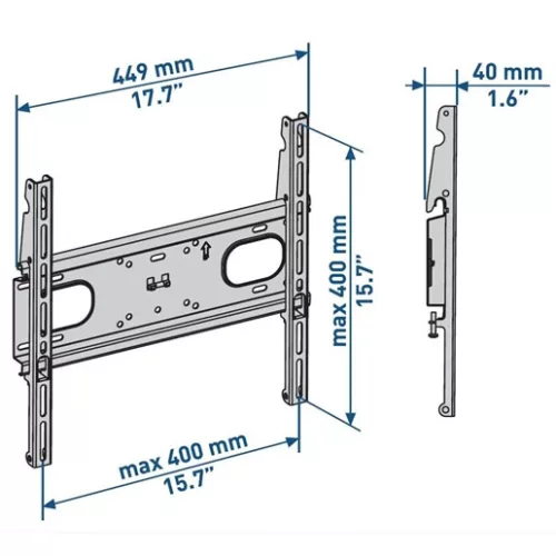 Meliconi 480876 EXTRA 400F DW fali konzol vesa 400