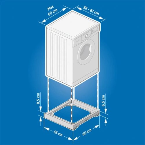 Meliconi 656146 BASE WASH EVO univerzális talp kerekekkel