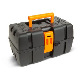   Kinyitható tálcás szerszámostáska - három tálcás - műanyag - 37 x 23 x 21 cm (11011B)