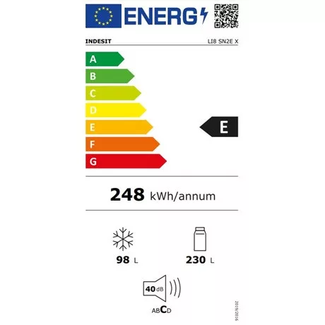 Indesit LI8 SN2E X hűtő alulfagyasztós
