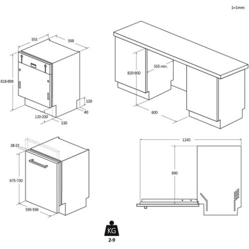 Candy CI 3E7L0W2 mosogatógép beépíthető 13 teríték