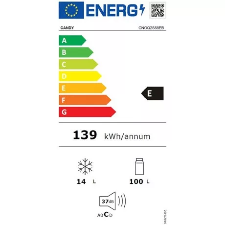 Candy CNOQ2S58EB hűtő egyajtós 114 l