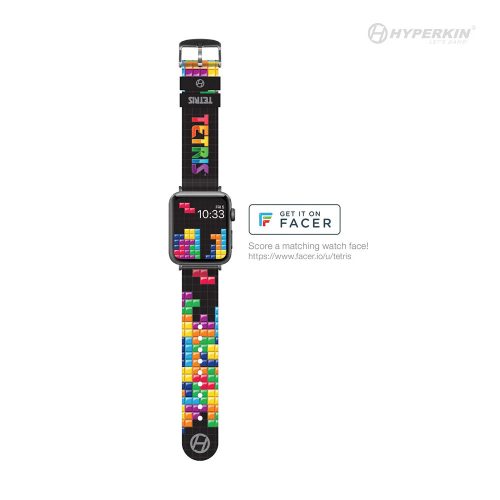 Hyperkin Tetris Limited Edition Quick Release szilikon óraszíj - Apple Watch + Android Smartwatch - 38/40/42/44 mm - Tetrimino Stack