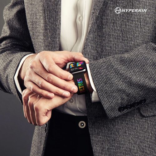 Hyperkin Tetris Limited Edition Quick Release szilikon óraszíj - Apple Watch + Android Smartwatch - 38/40/42/44 mm - Tetrimino Stack