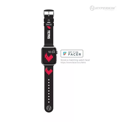 Hyperkin Tetris Limited Edition Quick Release szilikon óraszíj - Apple Watch + Android Smartwatch - 38/40/42/44 mm - Heart Drop