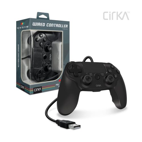 Cirka NuForce PS4/PC/Mac fekete vezetékes kontroller