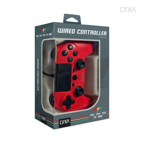 Cirka NuForce PS4/PC/Mac piros vezetékes kontroller