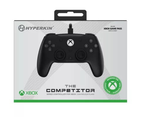 Hyperkin Competitor Xbox Series|One/Windows 11|10 fekete Xbox liszenszelt vezetékes kontroller