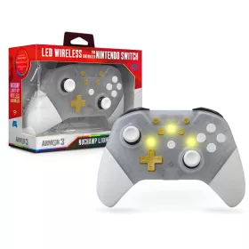   Armor3 NuChamp Nintendo Switch Átlátszó LED vezeték nélküli kontroller