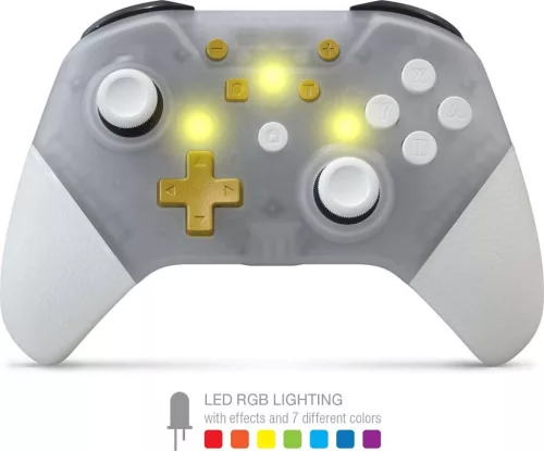 Armor3 NuChamp Nintendo Switch Átlátszó LED vezeték nélküli kontroller