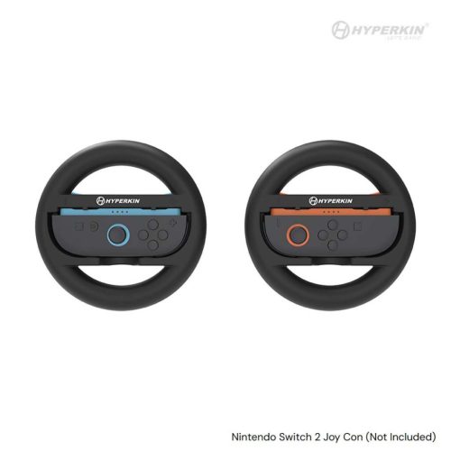 Hyperkin Nintendo Switch 2 Fekete kormány kiegészítő csomag Joy-Con kontrollerhez (2 db)