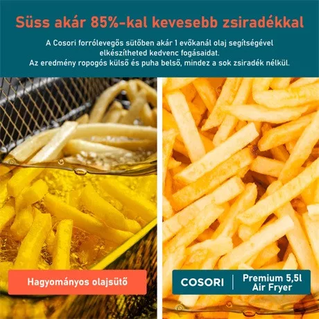 Cosori CP158-AF-RXB forrólevegős sütő 5,5 l