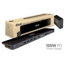 Club3D 3.2 GEN 1 TYPE C TRIPLE DISPLAY DYNAPD TÖLTŐ - 100W