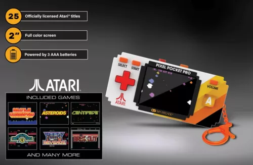 My Arcade DGUNL-7134 Atari Pixel Pocket Pro Hordozható Kézikonzol