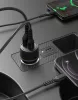 Devia szivargyújtós töltő adapter USB + Type-C bemenettel + Lightning - Type-C  kábel - 52,5W - Devia Extreme Speed Series Quick Car Charger Set PD 30W + QC 3.0- fekete
