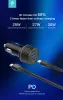 Devia szivargyújtós töltő adapter USB + Type-C bemenettel + Lightning - Type-C  kábel - 52,5W - Devia Extreme Speed Series Quick Car Charger Set PD 30W + QC 3.0- fekete