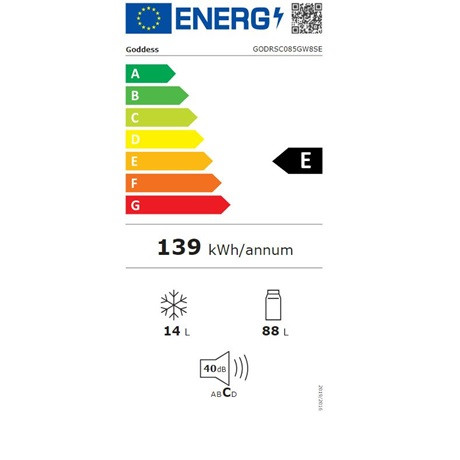 Goddess RSC085GW8SE hűtő egyajtós