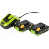 Fieldmann FZR 70335-A fűnyíró akkus 2 x 2000 mah akkumulátorral