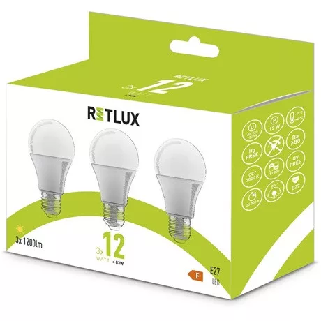 Retlux REL 32 led izzó a60 3x12w e27 ww